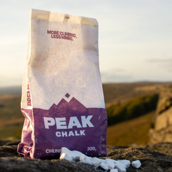 Chunky Climbing Chalk photographed in the Peak District